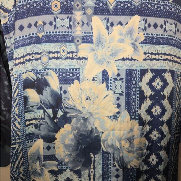 Vicente Women Medium Kimono Jacket Floral Embroidered Art to Wear Festival Indie - Picture 6 of 13